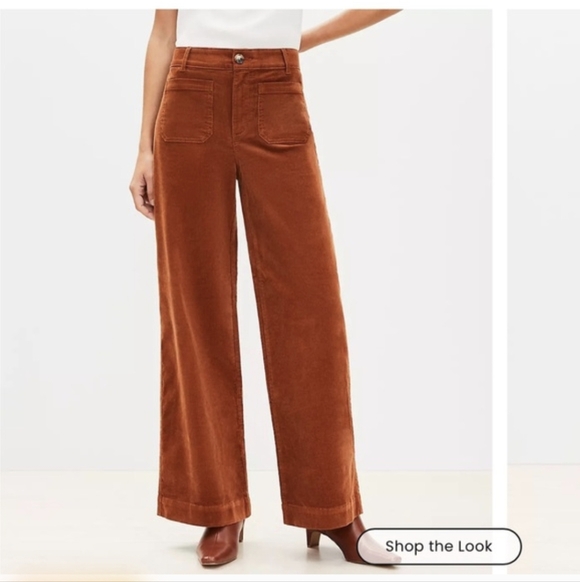 Palmer Wide Leg Pants in Brushed Corduroy - Picture 2 of 11